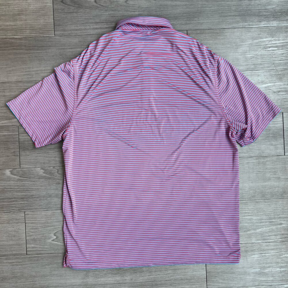 Vineyard Vines Performance Polo Shirt Striped Stretch Golf Athletic Size XL - Picture 3 of 6